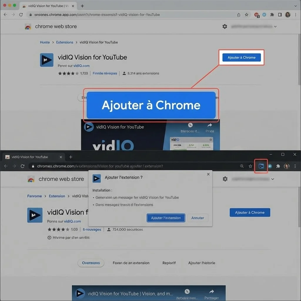 [Installation vidIQ sur Chrome]