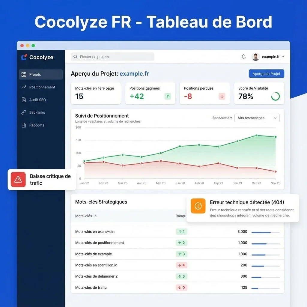[Interface outil SEO français Cocolyze]