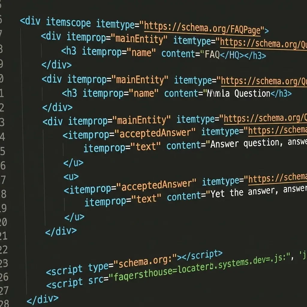 [Code HTML FAQ avec schema.org]