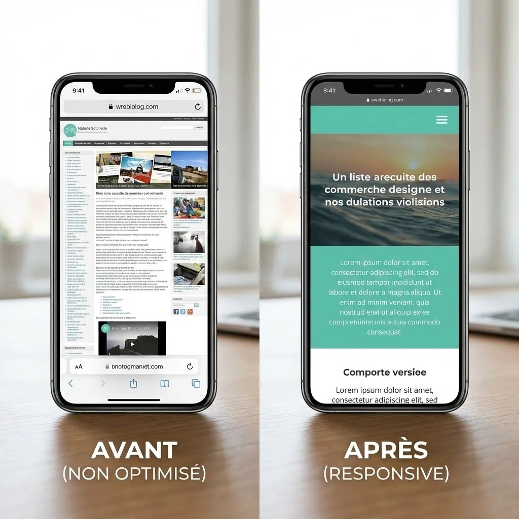 [Avant/après site mobile responsive]
