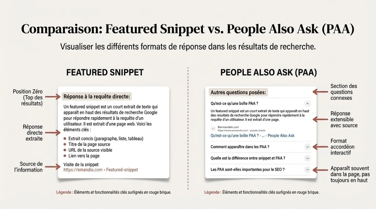 [Featured snippet vs People Also Ask]