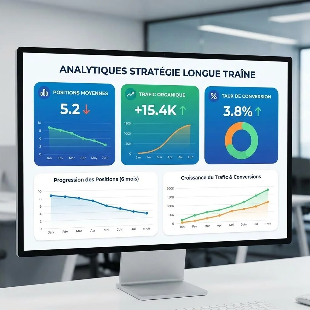[Dashboard KPIs stratégie longue traîne]