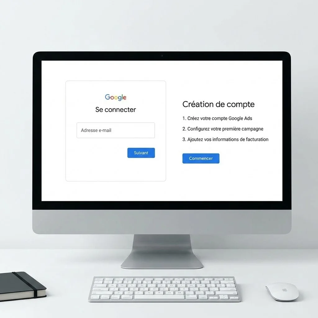 Écran de connexion Google Ads