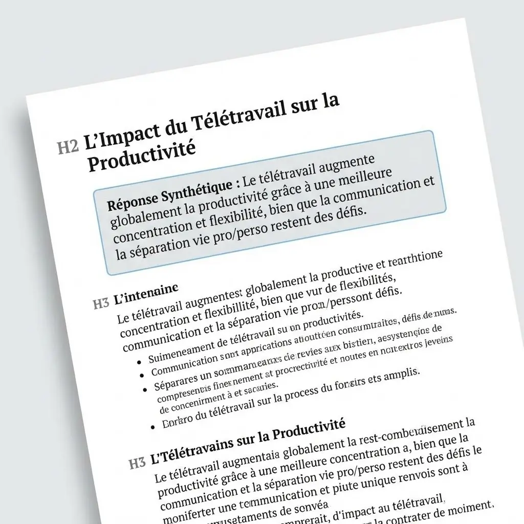 [Structure article avec réponse H2]