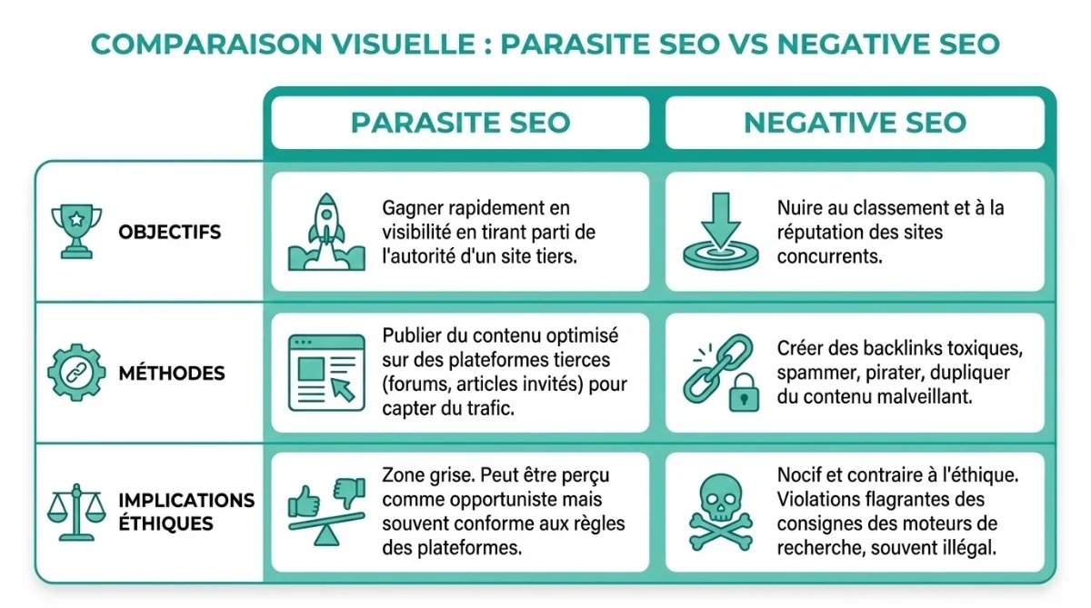 [Comparatif Parasite vs Negative SEO]